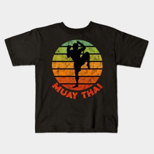 Muay Thai Fighter Kickboxing Boxer Thailand Kids T-Shirt